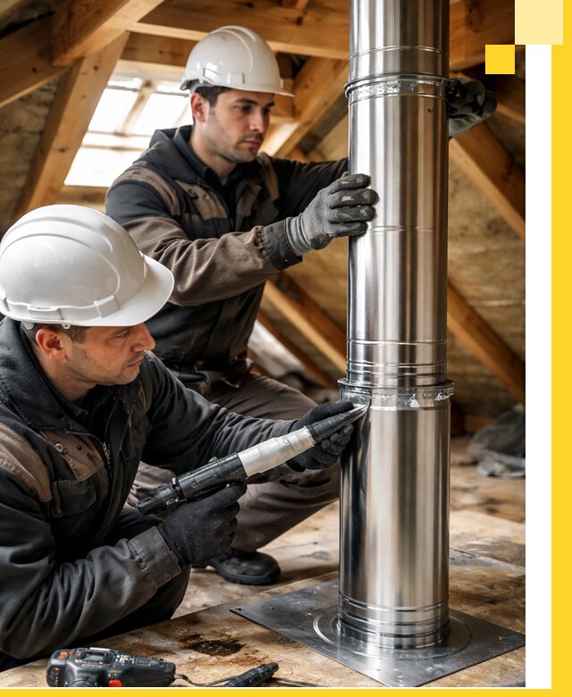 Монтаж дымоходов для каминов в Новошахтинске с гарантией качества