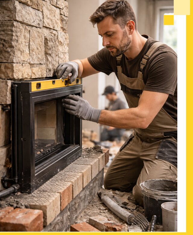 Дровяные камины под ключ в Новошахтинске: монтаж, обустройство