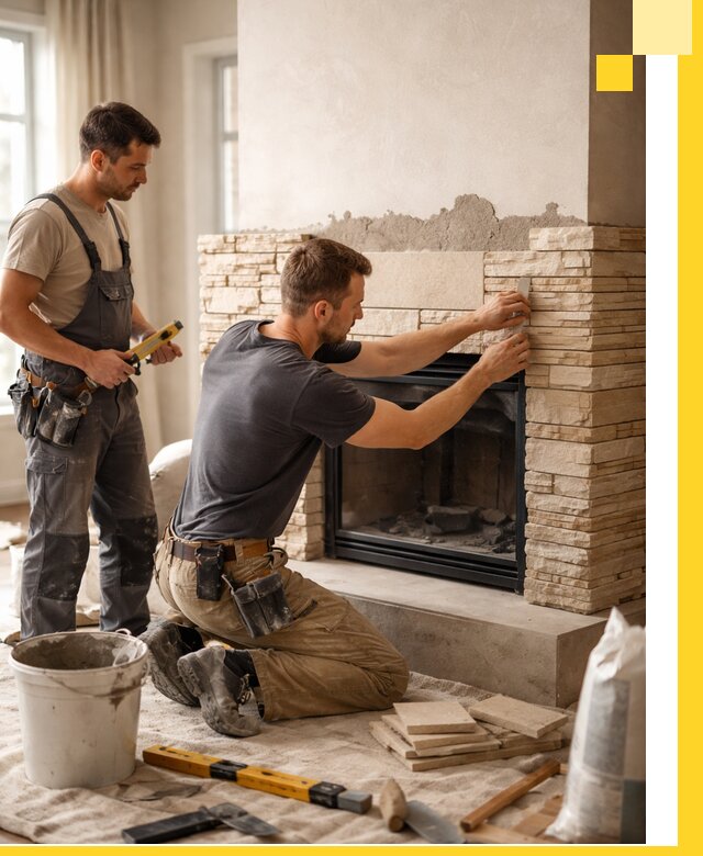 Установка и монтаж каминов для загородного дома в Новошахтинске