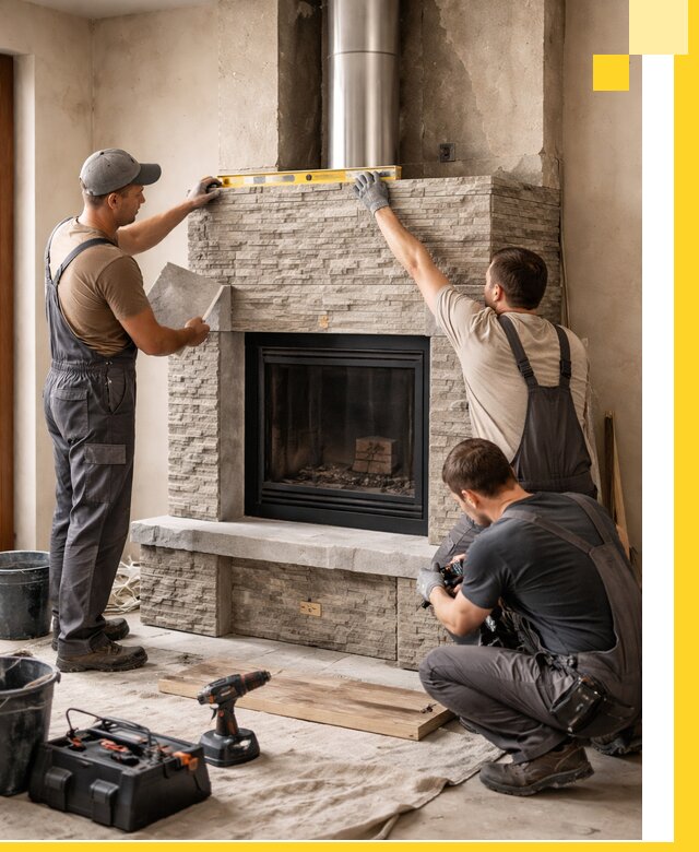 Профессиональный монтаж каминов под ключ в Новошахтинске для дома