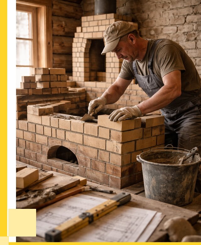 Кладка печей из кирпича в Новошахтинске цены от 31248 р. - ЭриданНвш