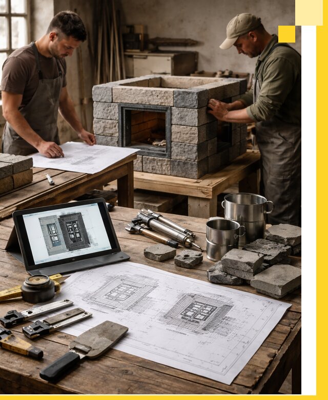 Разработка проектов печей с согласованием и монтажом в Новошахтинске