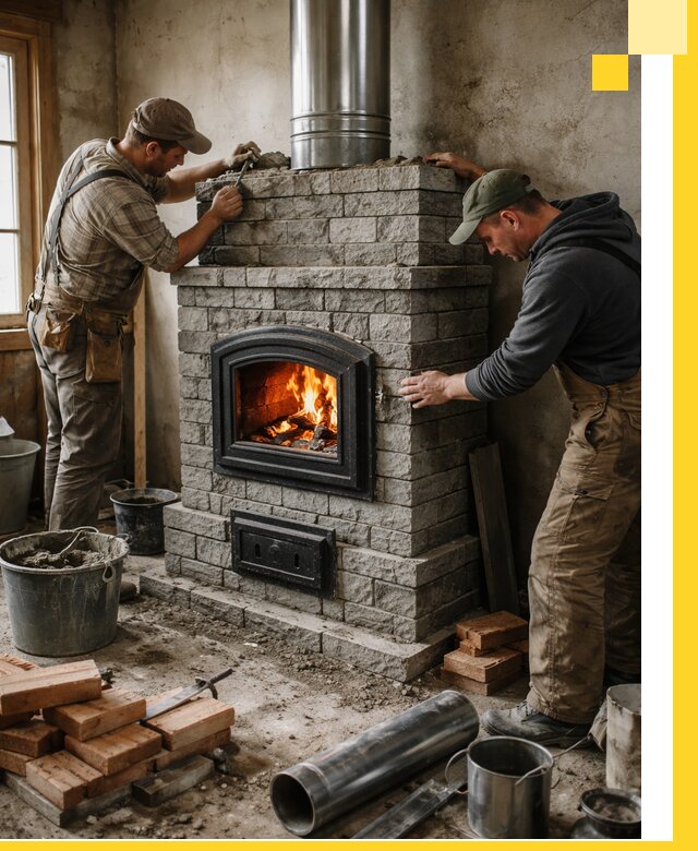 Производство, поставка и монтаж дровяных печей в Новошахтинске