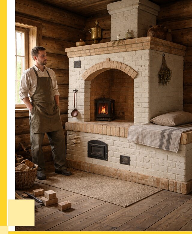 Русские печи с лежанкой под ключ в Новошахтинске от 156240 р. ЭриданНвш