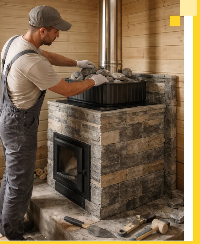 Печи для парной в Новошахтинске, производство, монтаж и обслуживание