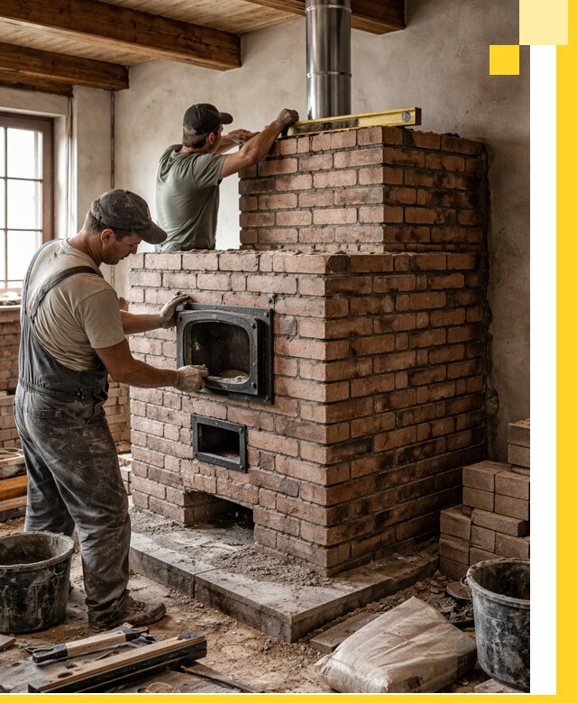 Печи для загородного дома под ключ в Новошахтинске — монтаж и сервис