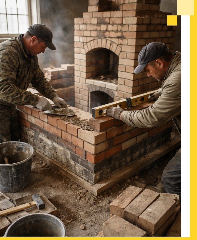 Изготовление и монтаж печей и каминов из кирпича в Новошахтинске