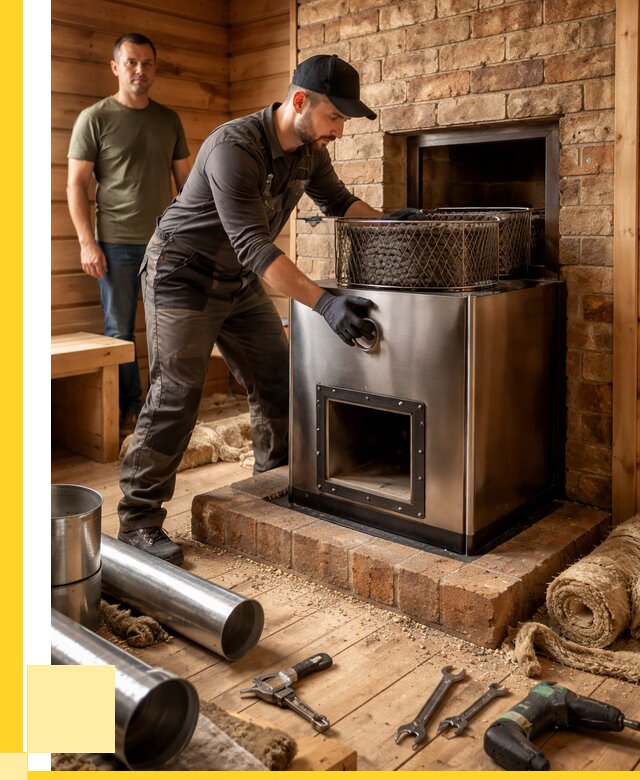 Монтаж банных печей под ключ в Новошахтинске от 18749 р., ЭриданНвш