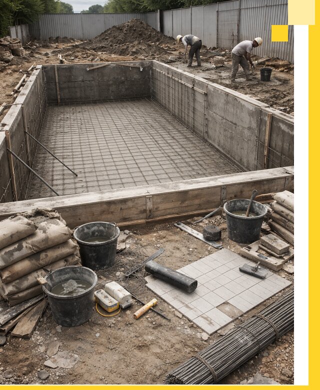 Строительство бассейнов под ключ в Новошахтинске, дизайн и монтаж