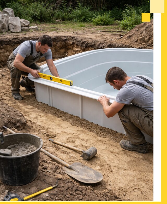 Производство и установка пластиковых бассейнов в Новошахтинске под ключ