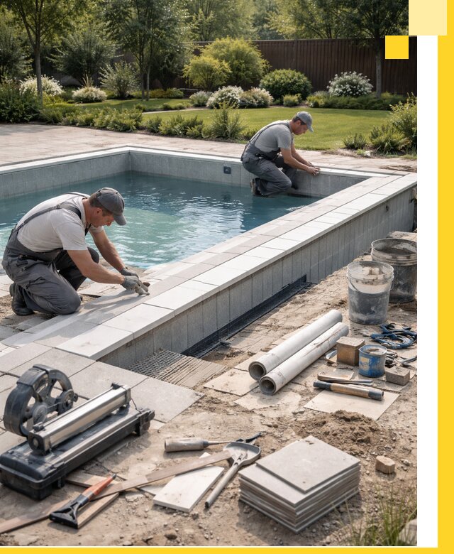 Строительство открытых бассейнов под ключ в Новошахтинске профессионально