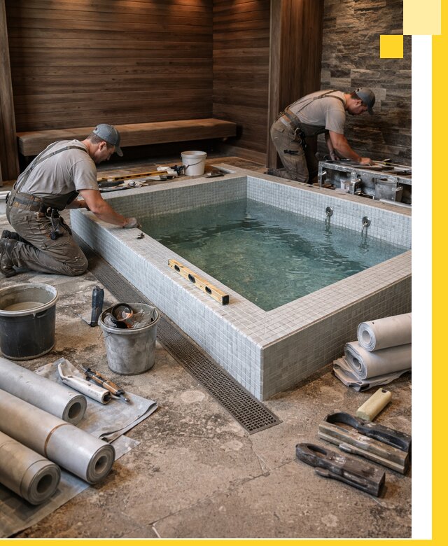 Установка и строительство бассейнов для сауны в Новошахтинске