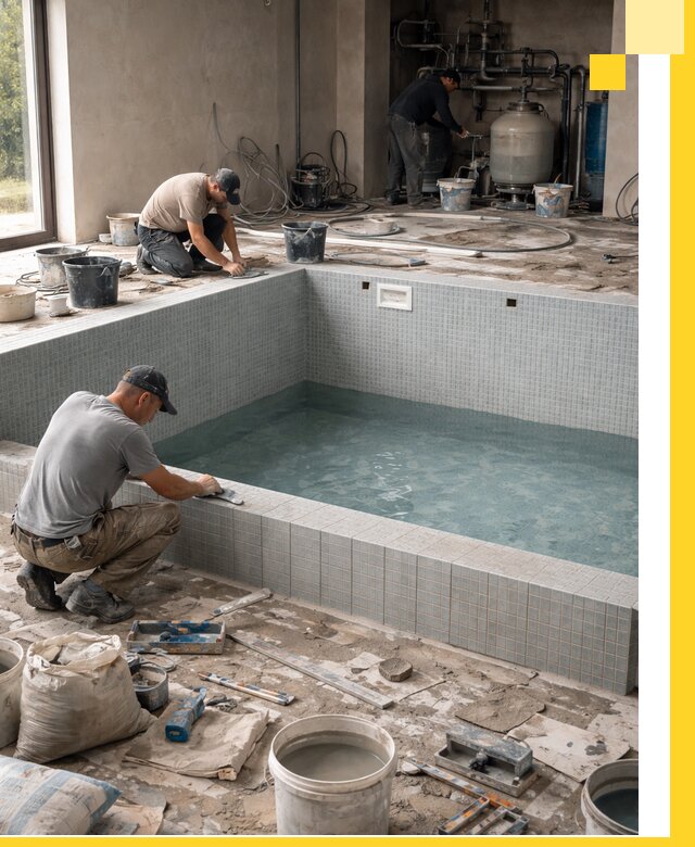 Строительство и монтаж бассейнов в помещении в Новошахтинске