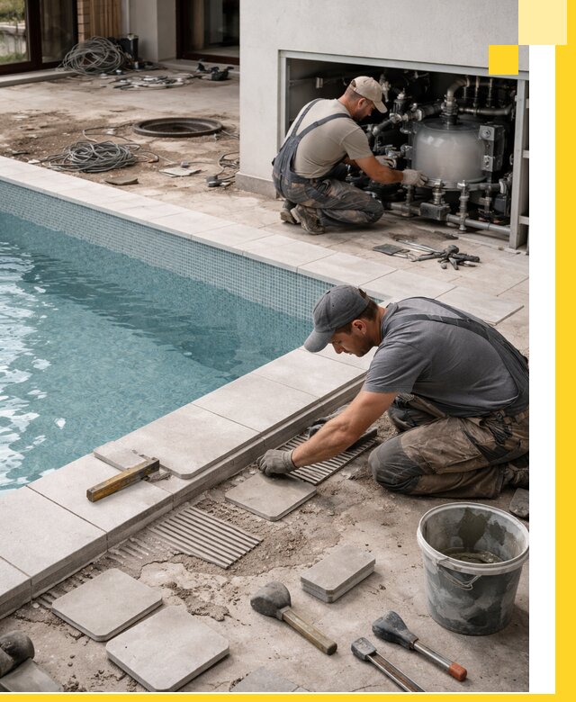 Строительство и монтаж бассейнов в коттедже в Новошахтинске