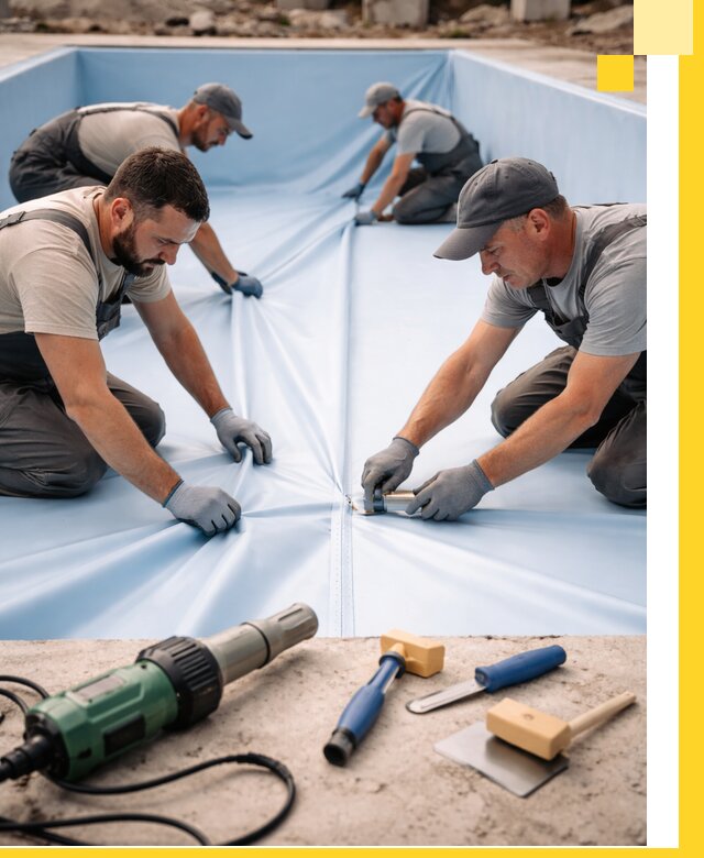 ПВХ пленка для бассейнов с монтажом и гарантией в Новошахтинске