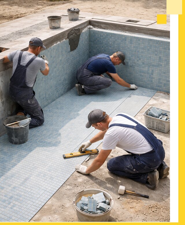 Укладка и установка плитки для бассейнов под ключ в Новошахтинске