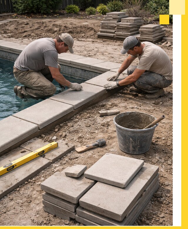Установка и изготовление копингового камня для бассейнов в Новошахтинске