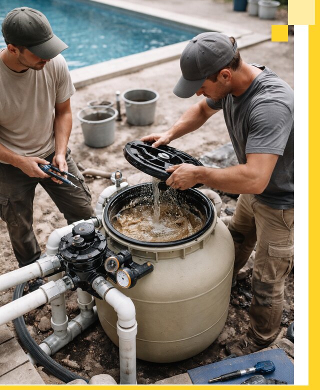 Установка и обслуживание песочных фильтров для бассейнов в Новошахтинске