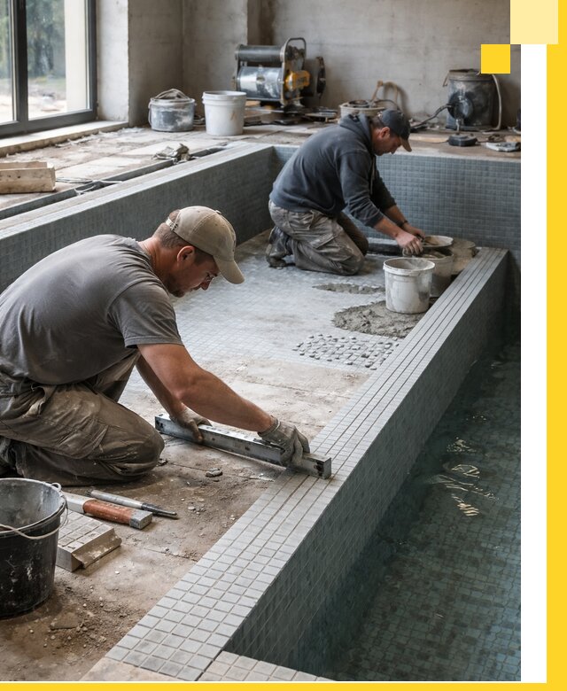 Строительство бассейна в частном доме в Новошахтинске под ключ