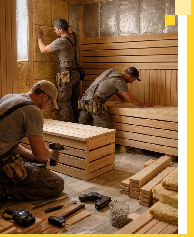 Профессиональное строительство саун под ключ в Новошахтинске