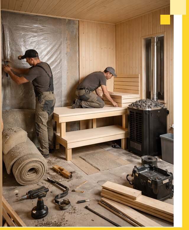 Проекты саун под ключ в Новошахтинске дизайн и строительство