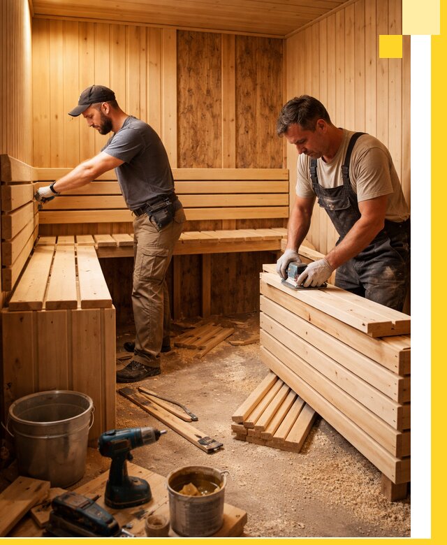 Профессиональный комплексный ремонт саун под ключ в Новошахтинске