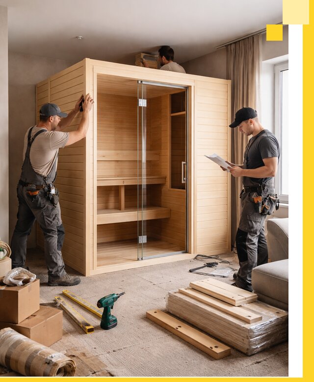 Установка и благоустройство саун в квартире в Новошахтинске