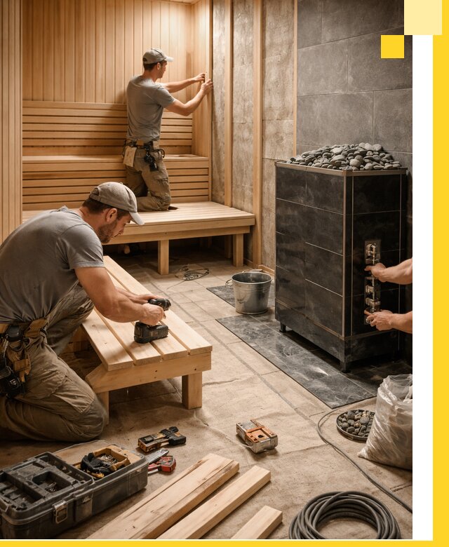 Дизайн и строительство интерьерных саун под ключ в Новошахтинске