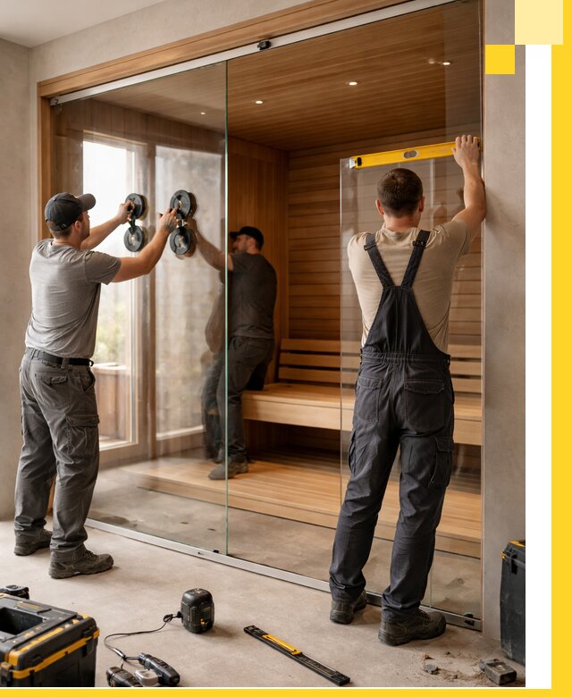 Производство и монтаж стеклянных саун под ключ в Новошахтинске