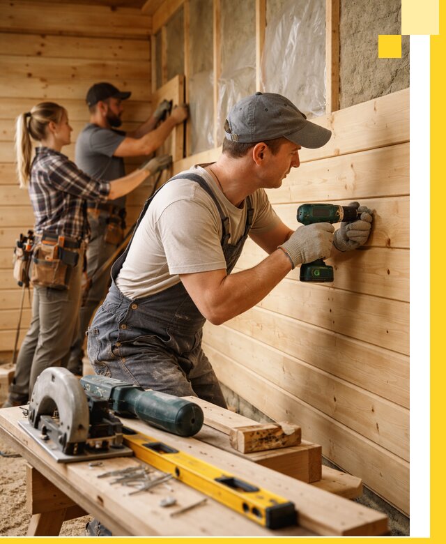 Обшивка бань под ключ в Новошахтинске: отделка стен и потолков