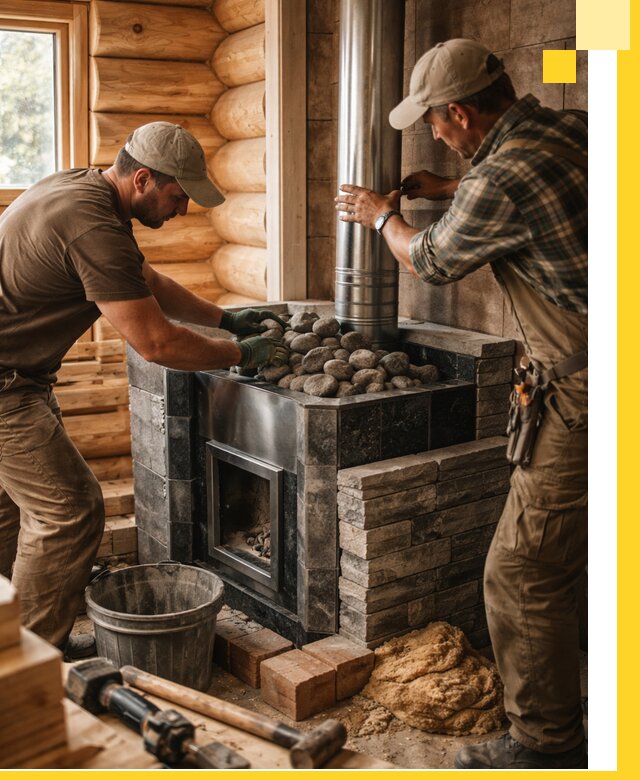 Строительство и отделка русских бань под ключ в Новошахтинске