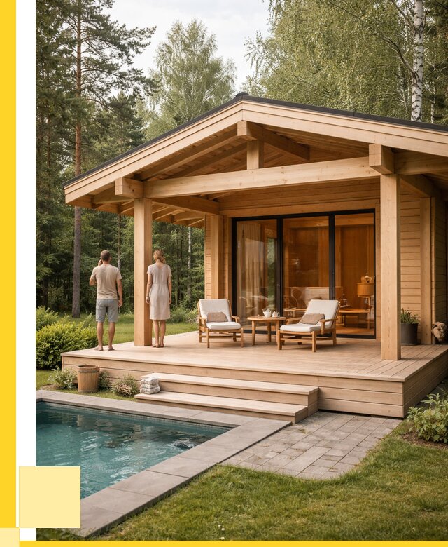 Бани с террасой под ключ в Новошахтинске от 624960 р. | ЭриданНвш