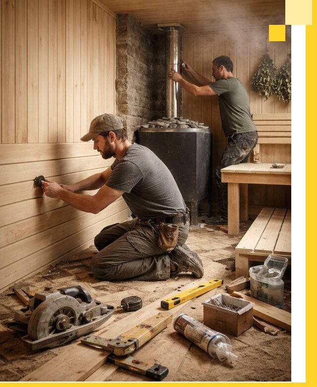 Полное строительство и оснащение парных под ключ в Новошахтинске