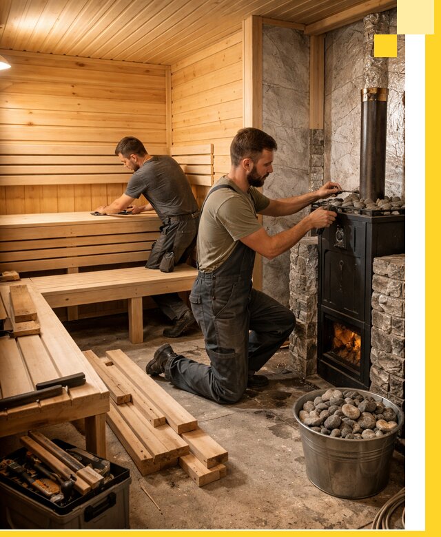 Дизайн и строительство интерьеров бань под ключ в Новошахтинске