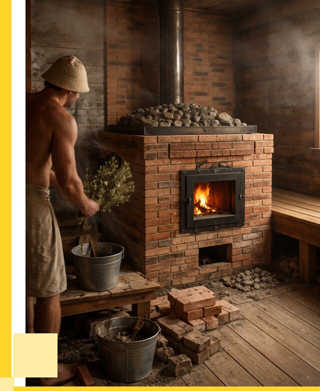 Кирпичные банные печи в Новошахтинске от 93744 р. | ЭриданНвш