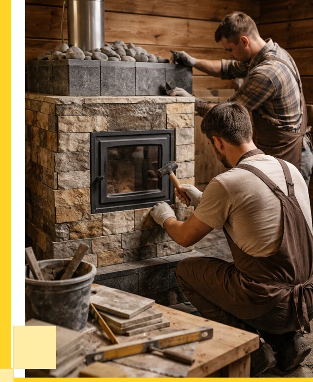 Облицовка банной печи в Новошахтинске от 15624 р. | ЭриданНвш