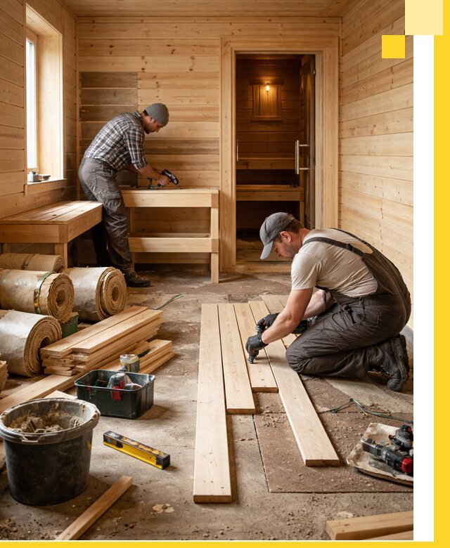 Индивидуальный проект бани с комнатой отдыха под ключ в Новошахтинске