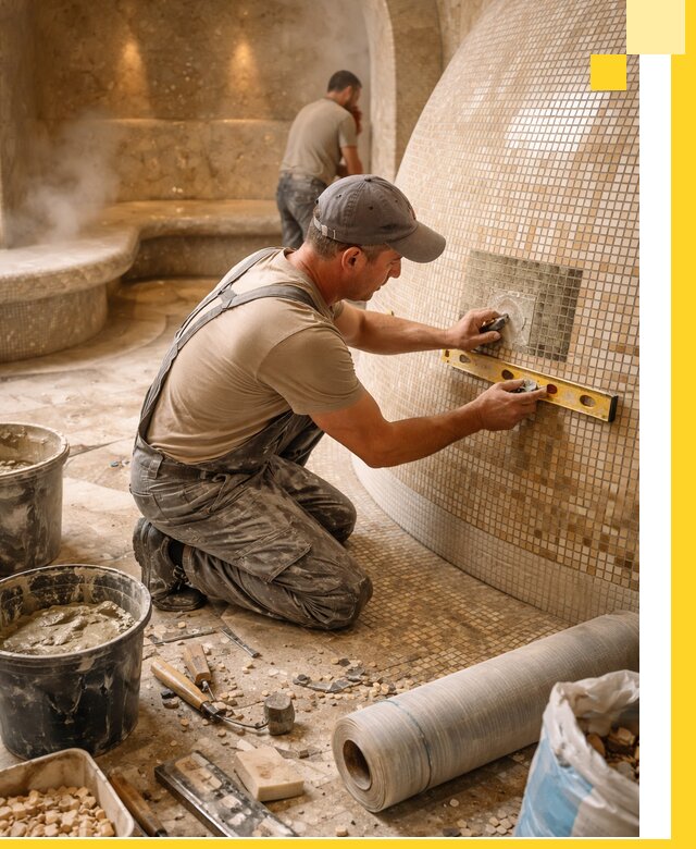 Хамам под ключ в Новошахтинске: проектирование, строительство, отделка