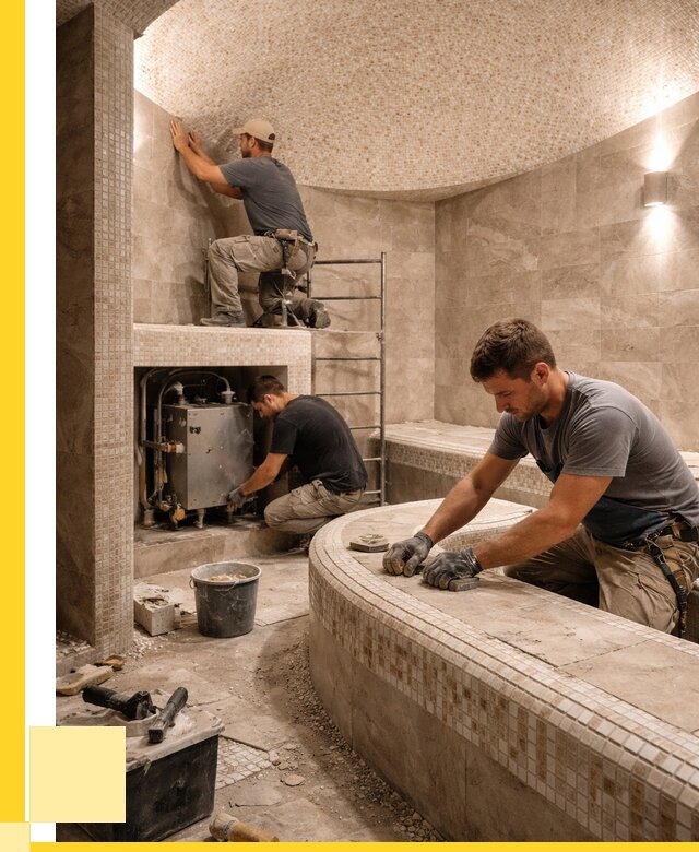 Монтаж хамамов под ключ в Новошахтинске от 260400 р. ЭриданНвш