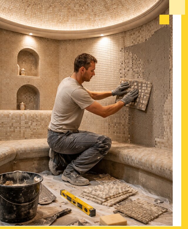 Устройство и монтаж домашнего хамама под ключ в Новошахтинске