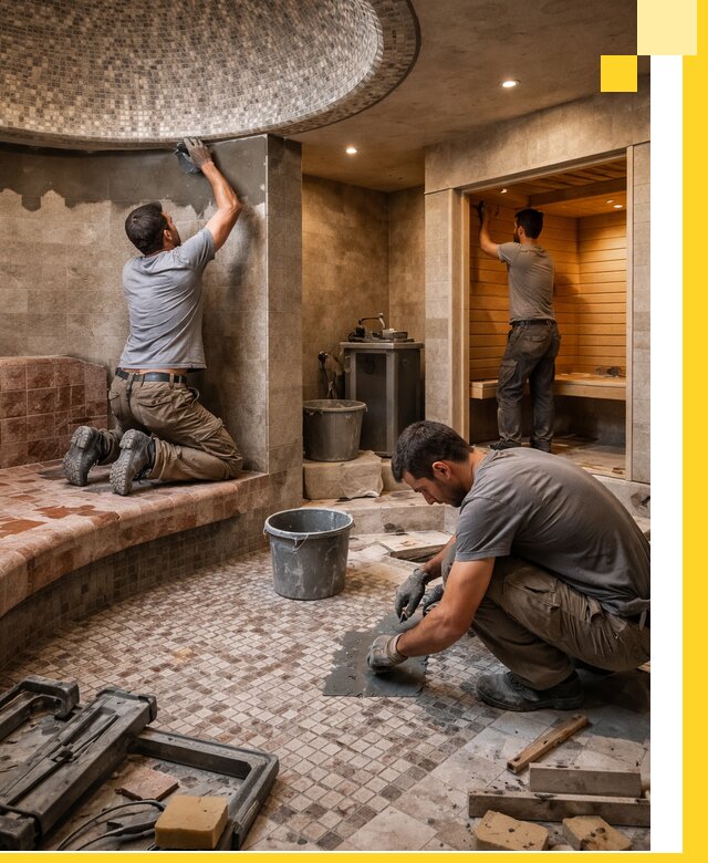 Проект и строительство хамама бани и сауны под ключ в Новошахтинске