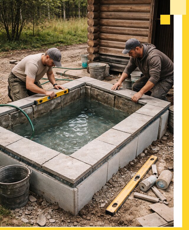 Изготовление и установка холодных купелей под ключ в Новошахтинске